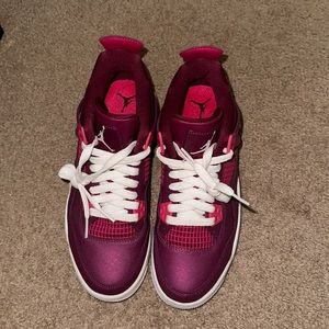pink and purple jordan 4s
